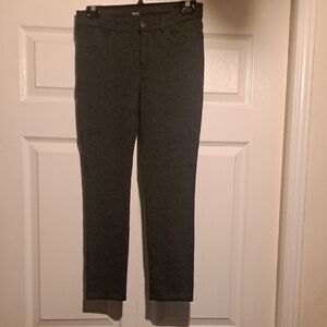 Roots Charcoal Knit Ankle Pants Fitted comfortable stretch material for women